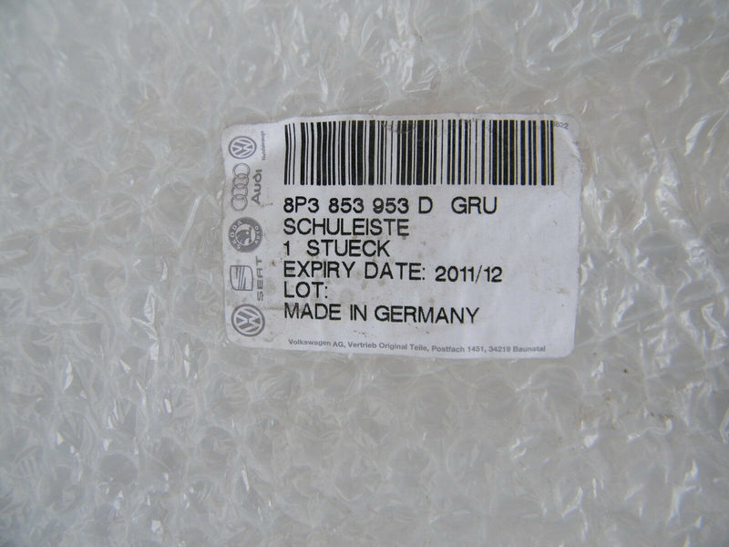 Audi A3 8P 2003-2009 front left door moulding (in primer) 8P3853953D (VW28)