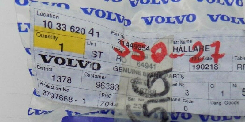 VOLVO XC40 2018-ON FRONT BUMPER RH SIDE PARKING SENSOR BRACKET 31449354 /S50-27