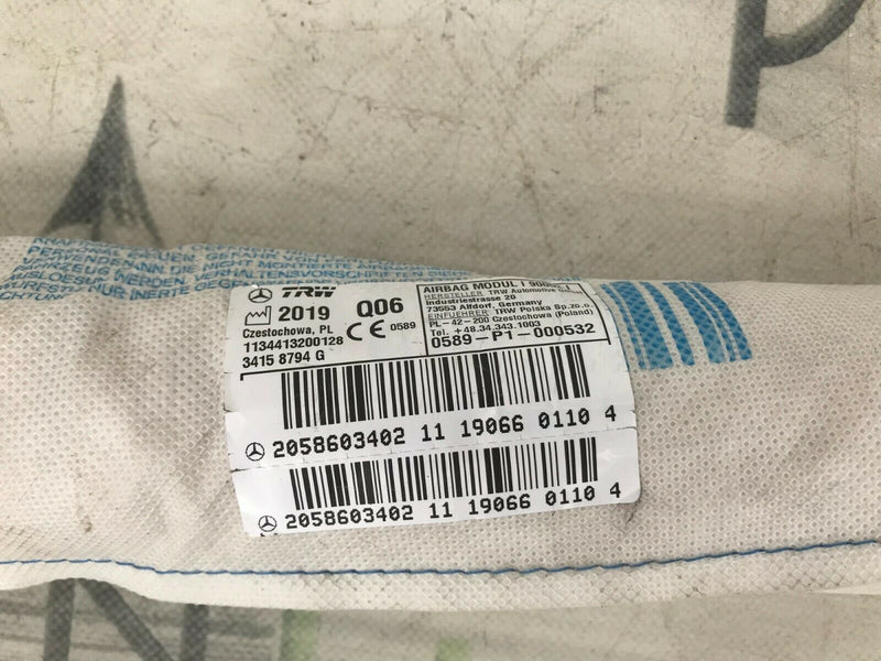 MERCEDES W205 CONVERTIBLE, COUPE - RIGHT SIDE ROOF CURTAIN AIRBAG A2058603402