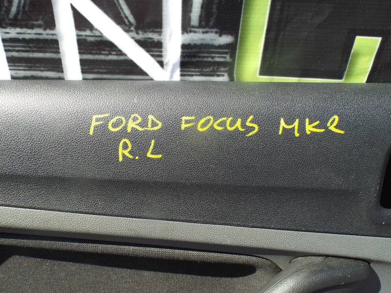 FOCUS MK2 2004-2011 GENUINE REAR DOOR CARD BLACK LEFT PASSENGER SIDE N/S