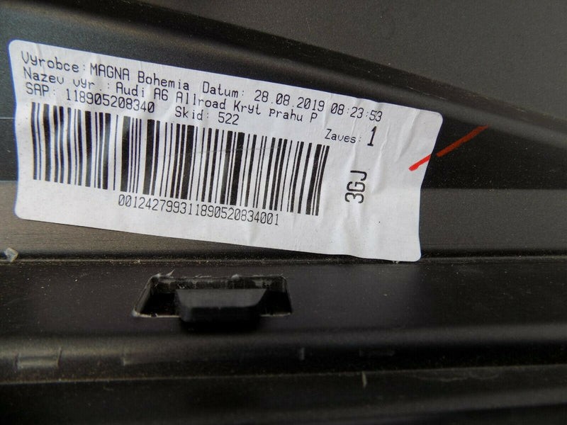 AUDI A6 C8 4K9 2019-ON ALLROAD RIGHT SIDE SKIRT SILL COVER GREY 4K9853856B