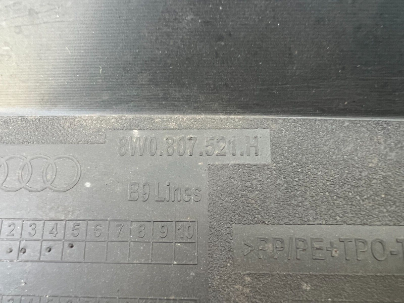 AUDI A4 S4 B9 8W AVANT QUATTRO 2016-2017 REAR BUMPER DIFFUSER 8W0807521H