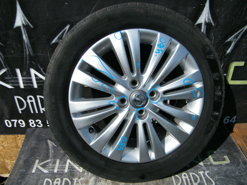 OPEL VAUXHALL CORSA D GENUINE ALLOY WHEEL TYRE 195/55 16" OP058 6Jx16 TS40(085)