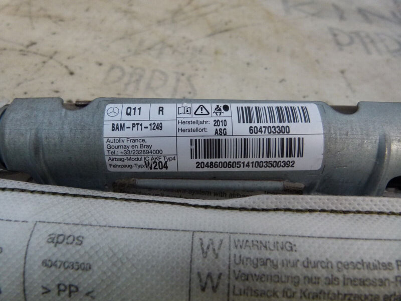 MERCEDES C W204 2007-11 RIGHT SIDE ROOF CURTAIN SRS GENUINE A2048600605