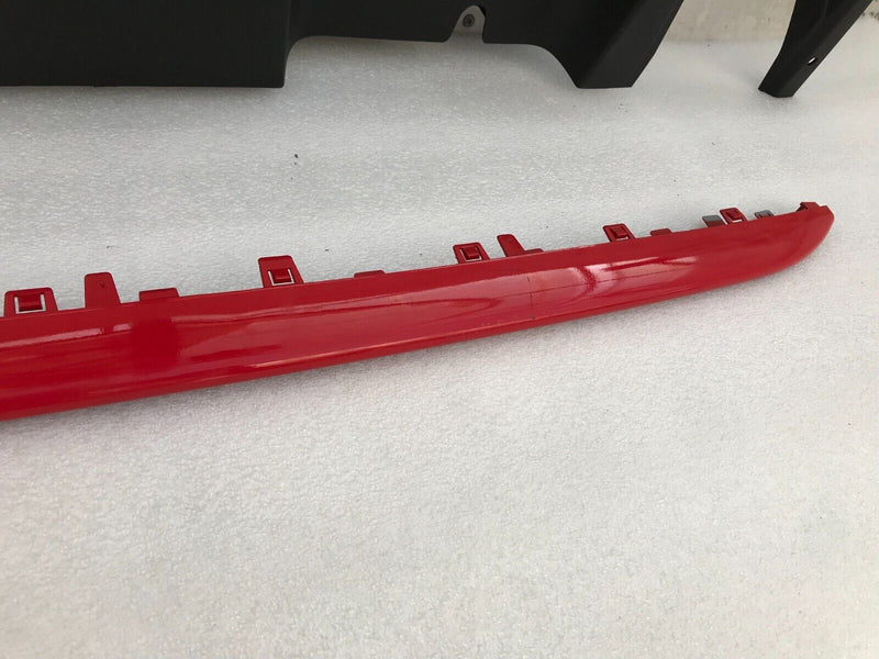 FIAT 500 ABARTH 595 LCI 2016-ON REAR BUMPER DIFFUSER & TRIM MOULDING in RED