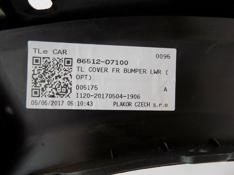 HYUNDAI TUCSON FRONT BUMPER LOWER SECTION 2018-ON GENUINE 86511-D7500