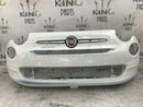 FIAT 500 POP FACELIFT 2015-ON FRONT BUMPER & BADGE LOGO in WHITE 735619476 H9165