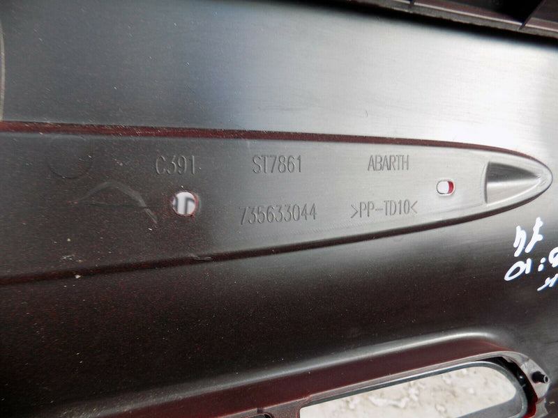 FIAT 500 ABARTH 595 2016-UP FCL FRONT BUMPER RED+GRILL OEM 735633044