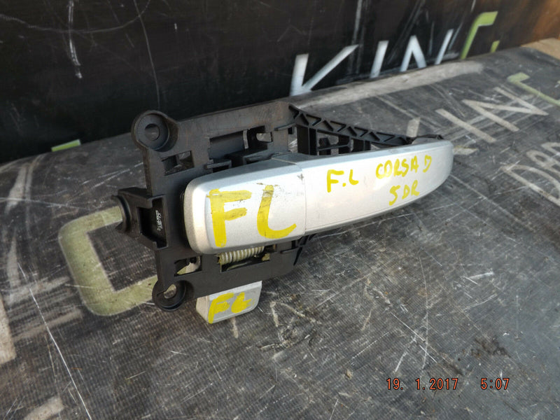 VAUXHALL CORSA D MK3 2006-2014 FRONT DOOR LEFT SIDE DOOR HANDLE EXTERIOR N/S