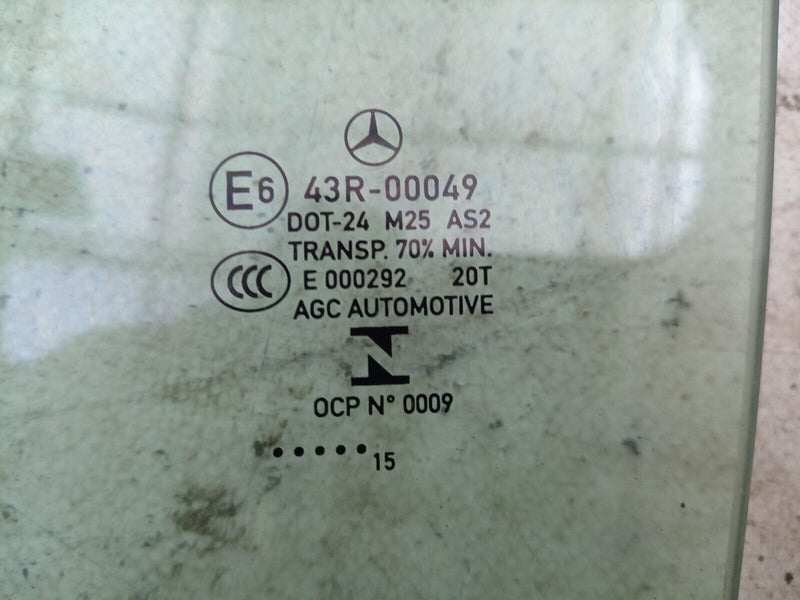 MERCEDES C W205 2014-2021 SALOON REAR LEFT DOOR WINDOW GLASS  #
