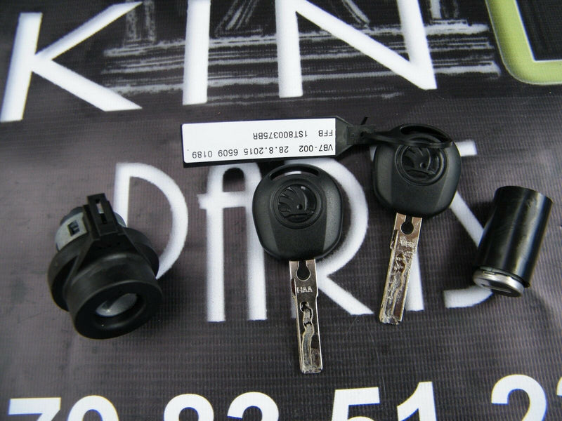 Skoda Citigo 2011-2015 Key Set Ignition Switch Fuel Cap Lock 2 Standart Keys