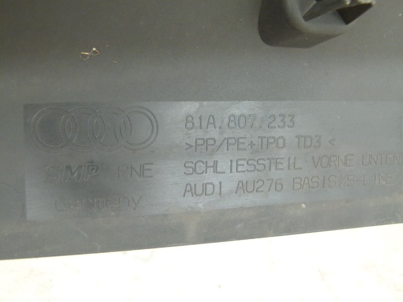 AUDI Q2 81A S-LINE 2016-20 FRONT BUMPER UNDER TRAY COVER GENUINE 81A807233 A4770