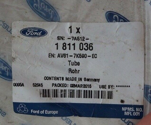 FORD C-Max MK II Focus MK III Clutch Master Cylinder Tube AV61-7K590-GA (S19-22)