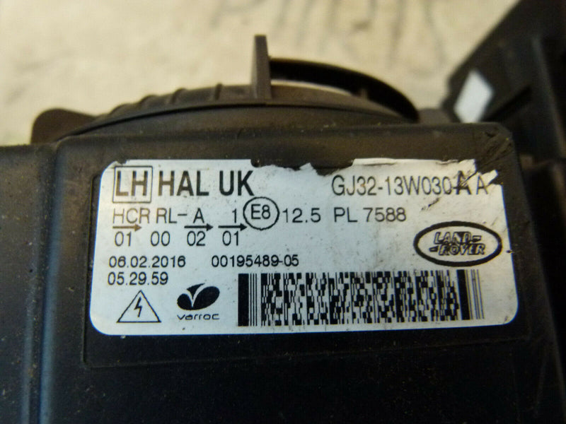 RANGE ROVER EVOQUE FACELIFT 2016-18 LEFT SIDE HEADLIGHT HALOGEN GENUINE