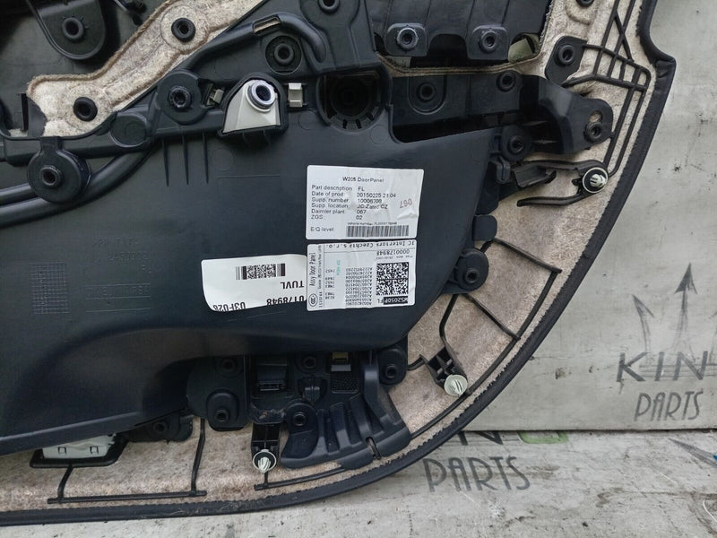 MERCEDES C CLASS W205 2014-2021 PASSENGER SIDE FRONT DOOR CARD BLACK & BEIGE #