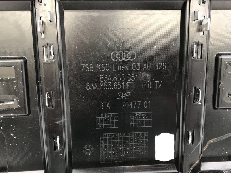 AUDI Q3 MK3 F3 2019  GENUINE FRONT BUMPER GRILL RADIATOR GRILLE 83F853651E