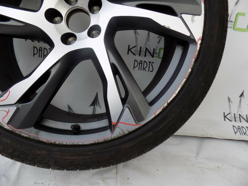 VOLVO 22" XC90 6 DOUBLE SPOKE TECH MATT BLACK 9.0JX22H2 ALLOY WHEEL TYRE