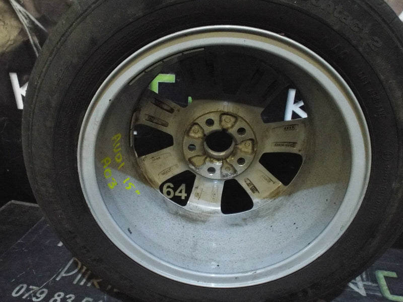 Genuine Audi A1 15" Alloy Wheel with Tyre, 6.5Jx15 H2 8X0 601 025 AQ (AO3)
