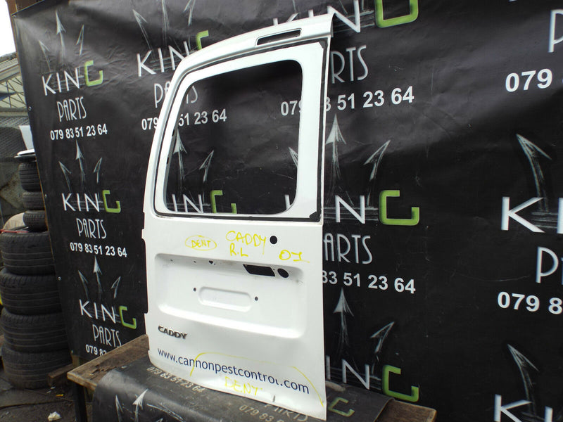 VW Caddy 2K 0 2003-2015  Rear Left Door Passenger N/S Rear in White with Badge