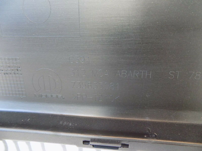 FIAT 500 ABARTH 959 2016-ON FACELIFT REAR BUMPER MAT GREY 735633081