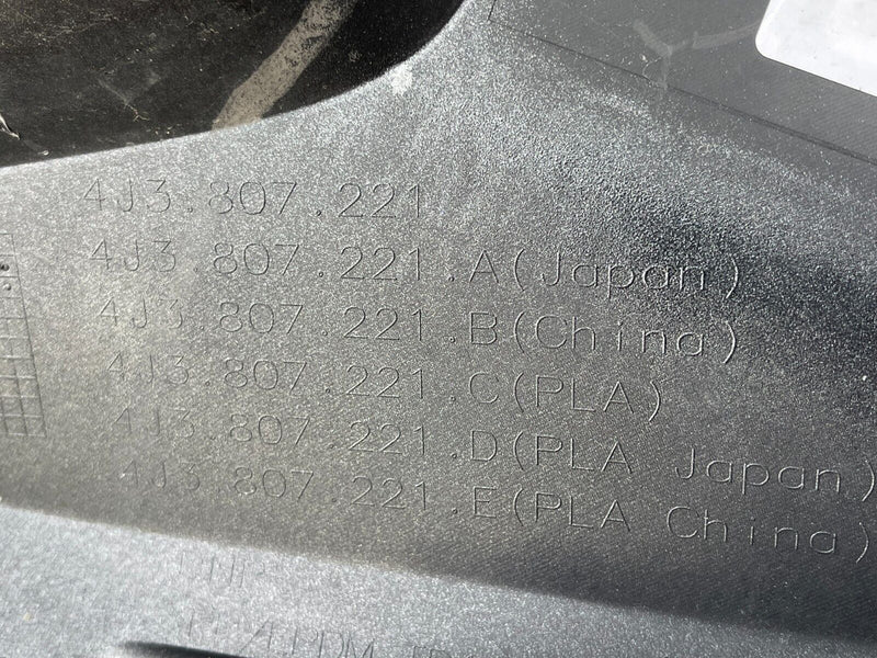 AUDI E-TRON GT 2020-ON FRONT BUMPER GENUINE 4J3807221