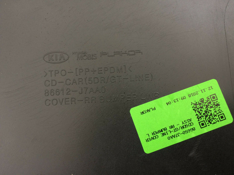 KIA CEED GT- LINE 2019 5DR NEW LOWER REAR BUMPER DIFFUSER VALANCE 86612-J7AA0