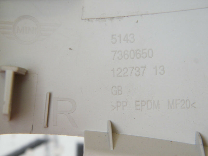 MINI ONE/ S/ COOPER F55 2014-ON 5DR RIGHT D PILLAR COLUMN TRIM COVER 51437360650