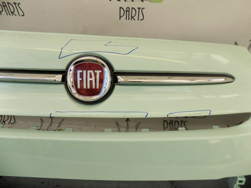 FIAT 500 2015-ON 120TH FACELIFT FRONT BUMPER POP MINT BADGE 735619476