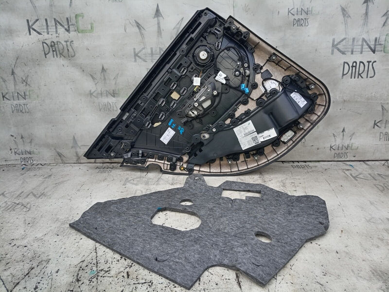 MERCEDES C CLASS W205 2014-2021 DRIVER SIDE REAR DOOR CARD BLACK & BEIGE #