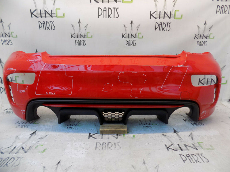 FIAT 500 ABARTH 959 FACELIFT 2016-ON RED REAR BUMPER GENUINE 735633081