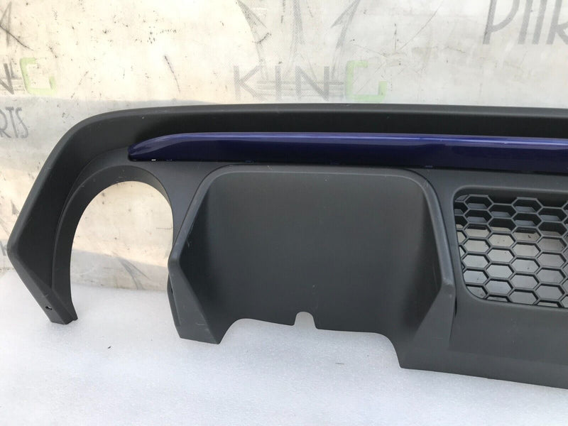FIAT 500 ABARTH 595 LCI 2016-ON REAR BUMPER DIFFUSER & BLUE TRIM MOULDING