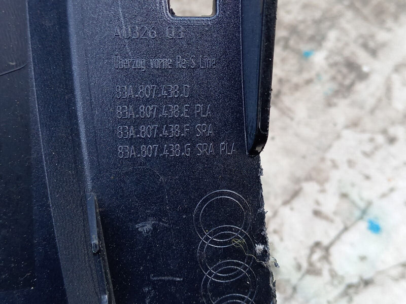 AUDI Q3 S LINE 2018-ON FRONT BUMPER O/S RIGHT CORNER GENUINE 83A807438D