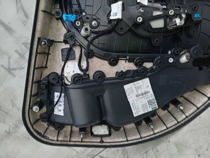 MERCEDES C CLASS W205 2014-2021 PASSENGER SIDE REAR DOOR CARD BLACK & BEIGE #