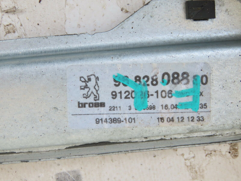 PEUGEOT 3008 2008-2016 FRONT RIGHT WINDOW LIFTER MECHANISM WITH MOTOR 9682808880