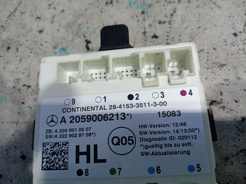 MERCEDES W205 C CLASS 14-18 REAR LEFT DOOR CONTROL MODULE A2059006213 #