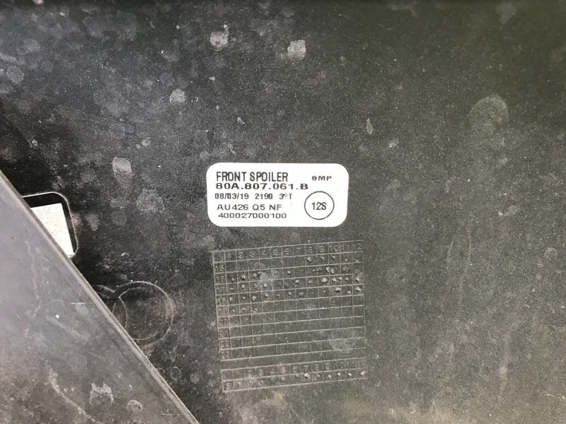 AUDI Q5 S-LINE 2017-ON FRONT BUMPER LOWER UNDER TRAY GENUINE 80A807233