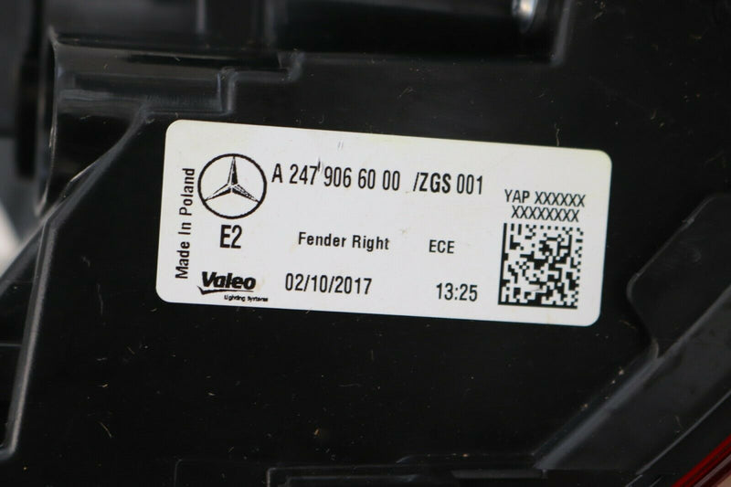 MERCEDES B CLASS W247 2019 2020 REAR RIGHT LIGHT FENDER LAMP A2479066000
