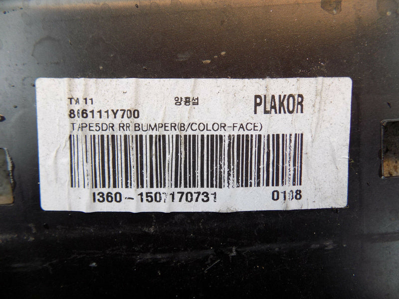 KIA PICANTO II MK2 (TA) FACELIFT 5DR 2015 2016 BLACK REAR BUMPER OEM PDC