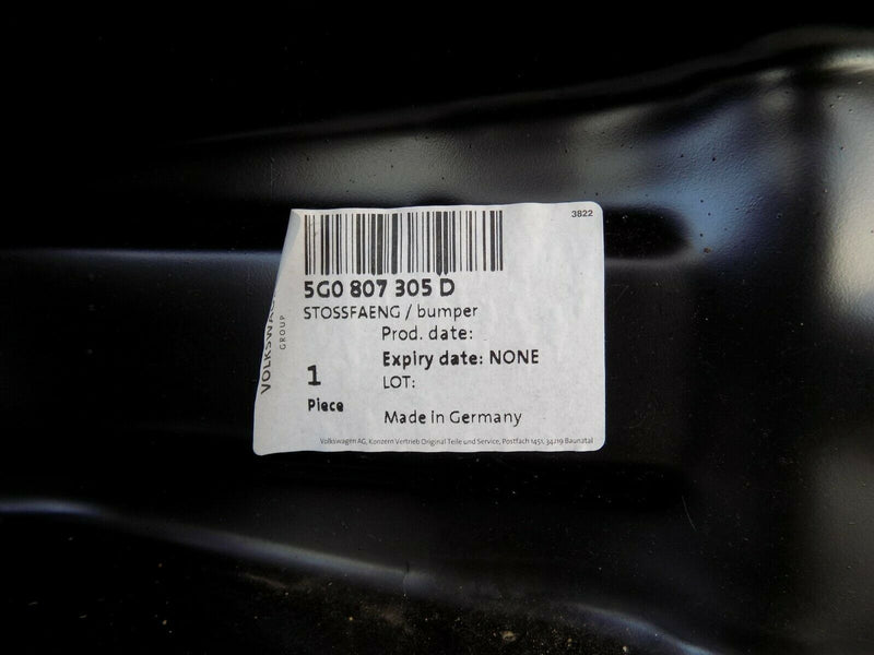 VW GOLF MK7 2012-2020 REAR BUMPER REINFORCER CRASH BAR P/N: 5G0807305D