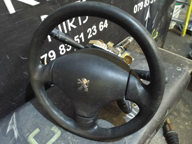 PEUGEOT 206 1.4 HDI 98-09 ECU KIT, IGNITION BARREL, STEERING & DRIVERS STAIRBAG