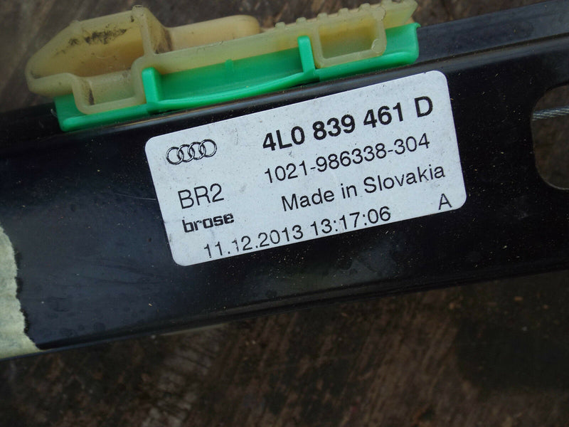 Audi Q7 2009-2015 Rear Door Left Electric Window Motor Regulator Mechanism
