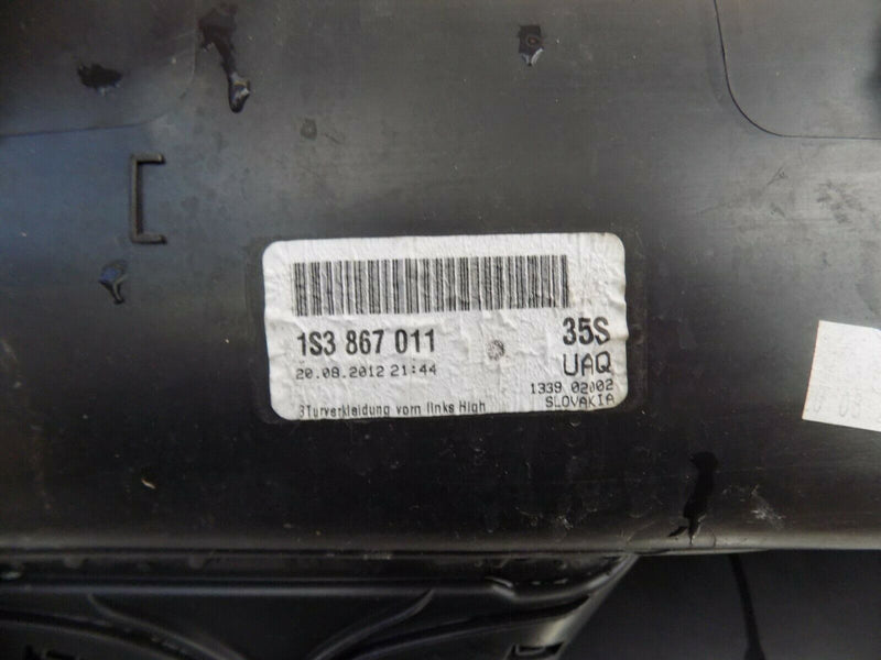 VW UP 2011-2016  DOOR PANEL FRONT LEFT 3-DOOR 1S3867011 AQ