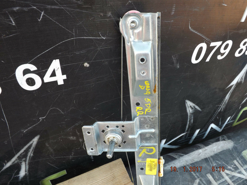 VAUXHALL CORSA D MK3 2006-ON MECHANISM WINDER REGULATOR REAR DOOR RIGHT SIDE OS