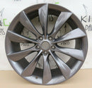GENUINE TESLA MODEL S 21" INCH 9J 40MM TURBINE ALLOY WHEEL GREY 1017337