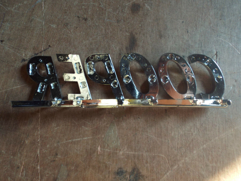 Mini Cooper Chrome Logo Emblem Initials Tailgate Trunk Boot Badge