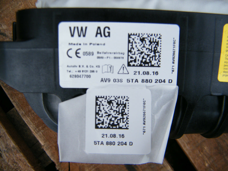 VW Passat B8 2015-2017 Touran 2016 2017 Golf MK7 Passenger Airbag New Genuine