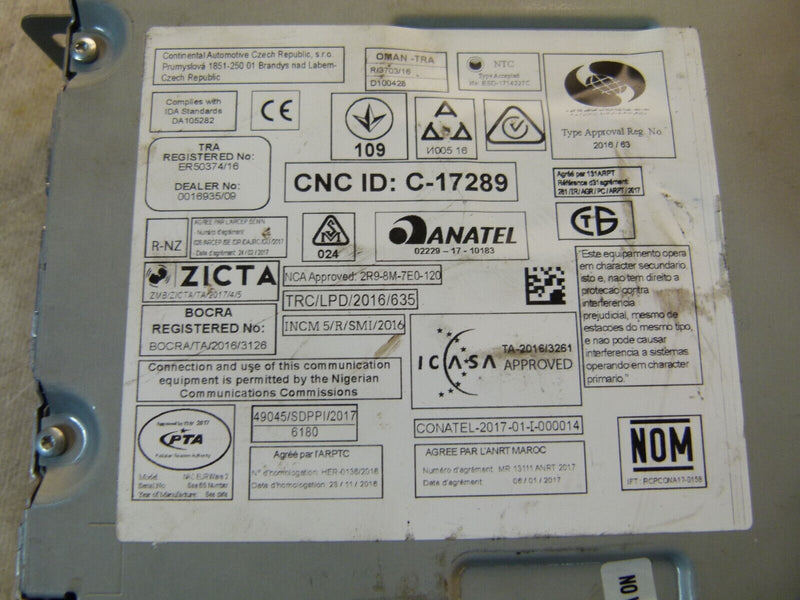 PEUGEOT 308 SW ESTATE 2017-21 RADIO CD PLAYER NAVIGATION DEVICE 9821908980