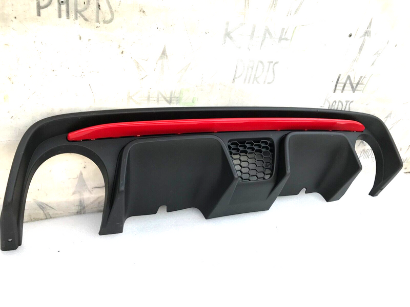 FIAT 500 ABARTH 595 LCI 2016-ON REAR BUMPER DIFFUSER & TRIM MOULDING in RED
