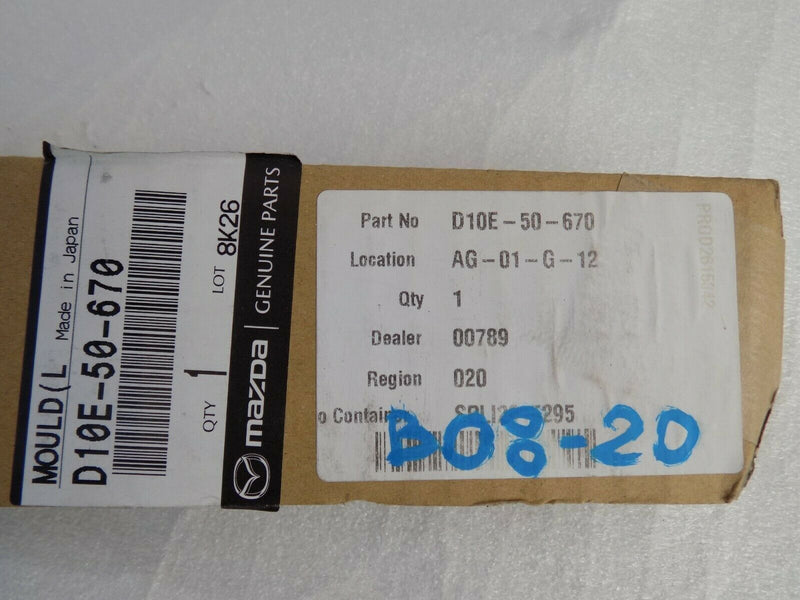 MAZDA CX-3 2016-ON REAR LEFT DOOR WEATHERSTRIP TRIM MOULDING D10E50670 / B08-20