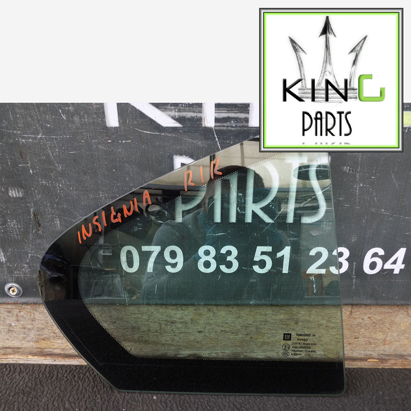 VAUXHALL INSIGNIA A 5DR 2008-2013 SALOON REAR DOOR WINDOW GLASS RIGHT SIDE O/S